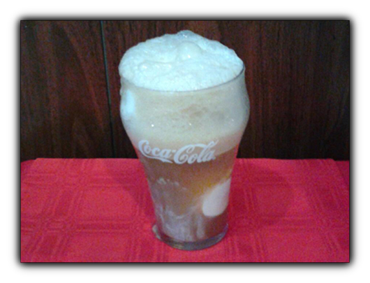 Root Beer Float. Root Beer and Ice Cream.