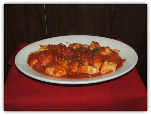 Gnocchi Alla Marinara. Potato dumplings.